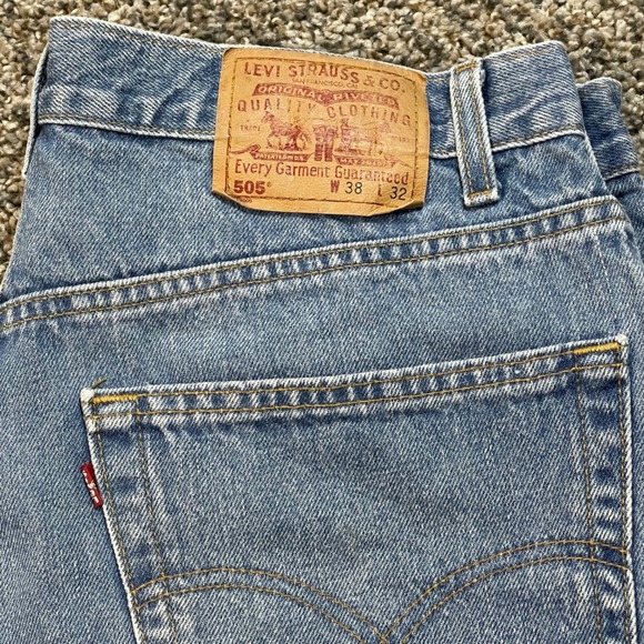 Vintage Levi's 505 Men's 35x31 Jeans Canada Made Regular Straight Leg Blue Denim - Picture 12 of 12